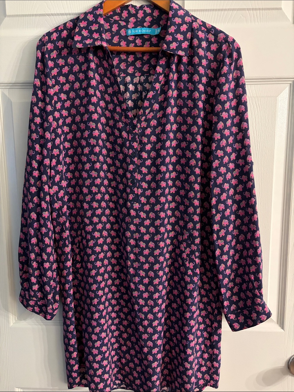 Tori Richard Silk Elephant Dress size 10